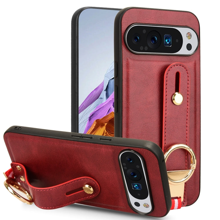 Custodia per telefono posteriore in pelle con cinturino, For Google Pixel 10 Pro Fold, For Google Pixel 9a, For Google Pixel 9 Pro XL, For Google Pixel 9 Pro Fold
