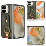 Custodia per telefono posteriore in pelle con cinturino, For Google Pixel 10 Pro Fold, For Google Pixel 9a, For Google Pixel 9 Pro XL, For Google Pixel 9 Pro Fold