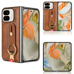 Custodia per telefono posteriore in pelle con cinturino, For Google Pixel 10 Pro Fold, For Google Pixel 9a, For Google Pixel 9 Pro XL, For Google Pixel 9 Pro Fold