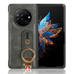 Custodia per telefono posteriore in pelle con cinturino, For Tecno Phantom V Flip2, For Tecno Phantom V Fold2, For Tecno Phantom V Fold