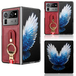 Custodia per telefono posteriore in pelle con cinturino, For Tecno Phantom V Flip2, For Tecno Phantom V Fold2, For Tecno Phantom V Fold