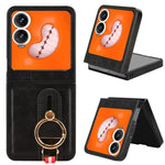 Custodia per telefono posteriore in pelle con cinturino, For Tecno Phantom V Flip2, For Tecno Phantom V Fold2, For Tecno Phantom V Fold