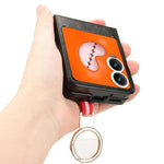 Custodia per telefono posteriore in pelle con cinturino, For Tecno Phantom V Flip2, For Tecno Phantom V Fold2, For Tecno Phantom V Fold