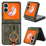 Custodia per telefono posteriore in pelle con cinturino, For Tecno Phantom V Flip2, For Tecno Phantom V Fold2, For Tecno Phantom V Fold