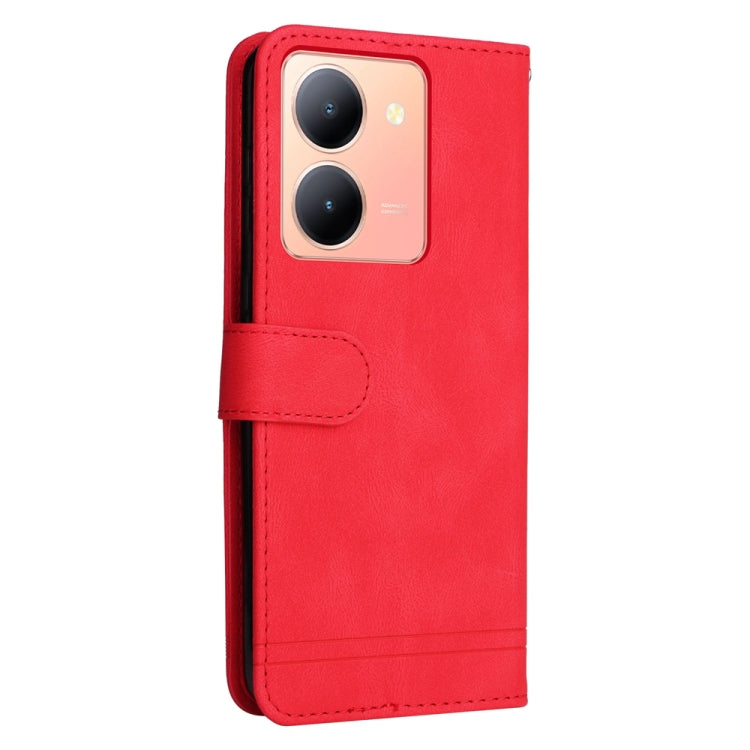 Custodia per telefono in pelle con bottone in metallo con albero della vita Skin Feel, For vivo Y78 5G Foreign