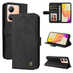 Custodia per telefono in pelle con bottone in metallo con albero della vita Skin Feel, For vivo Y78 5G Foreign