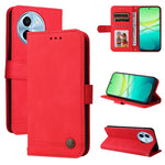 Custodia per telefono in pelle con bottone in metallo con albero della vita Skin Feel, For vivo Y300 Pro, For vivo Y28 4G Global, For vivo Y38 5G / T3x 5G Global, For vivo Y100 5G IDN / Y200e 5G Global