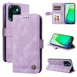 Custodia per telefono in pelle con bottone in metallo con albero della vita Skin Feel, For vivo Y300 Pro, For vivo Y28 4G Global, For vivo Y38 5G / T3x 5G Global, For vivo Y100 5G IDN / Y200e 5G Global