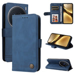 Custodia per telefono in pelle con bottone in metallo con albero della vita Skin Feel, For vivo X200, For vivo X200 Pro mini, For vivo X200 Pro, For vivo V40 Lite 4G / 5G IDN