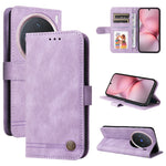 Custodia per telefono in pelle con bottone in metallo con albero della vita Skin Feel, For vivo X200, For vivo X200 Pro mini, For vivo X200 Pro, For vivo V40 Lite 4G / 5G IDN