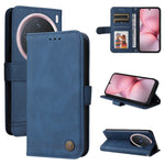 Custodia per telefono in pelle con bottone in metallo con albero della vita Skin Feel, For vivo X200, For vivo X200 Pro mini, For vivo X200 Pro, For vivo V40 Lite 4G / 5G IDN