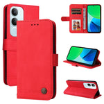 Custodia per telefono in pelle con bottone in metallo con albero della vita Skin Feel, For vivo V50, For vivo S20, For vivo S20 Pro, For vivo Y19s