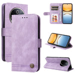 Custodia per telefono in pelle con bottone in metallo con albero della vita Skin Feel, For vivo Y300 Pro, For vivo Y28 4G Global, For vivo Y38 5G / T3x 5G Global, For vivo Y100 5G IDN / Y200e 5G Global