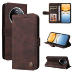 Custodia per telefono in pelle con bottone in metallo con albero della vita Skin Feel, For vivo Y300 Pro, For vivo Y28 4G Global, For vivo Y38 5G / T3x 5G Global, For vivo Y100 5G IDN / Y200e 5G Global