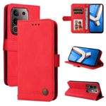 Custodia per telefono in pelle con bottone in metallo con albero della vita Skin Feel, For vivo V50 Lite 4G / 5G, For vivo Y39 5G / Y300i, For vivo Y29s 5G / Y04 4G, For vivo Y29 4G