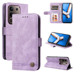 Custodia per telefono in pelle con bottone in metallo con albero della vita Skin Feel, For vivo V50 Lite 4G / 5G, For vivo Y39 5G / Y300i, For vivo Y29s 5G / Y04 4G, For vivo Y29 4G