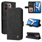 Custodia per telefono in pelle con bottone in metallo con albero della vita Skin Feel, For vivo V50 Lite 4G / 5G, For vivo Y39 5G / Y300i, For vivo Y29s 5G / Y04 4G, For vivo Y29 4G