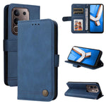 Custodia per telefono in pelle con bottone in metallo con albero della vita Skin Feel, For vivo V50 Lite 4G / 5G, For vivo Y39 5G / Y300i, For vivo Y29s 5G / Y04 4G, For vivo Y29 4G
