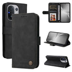 Custodia per telefono in pelle con bottone in metallo con albero della vita Skin Feel, For vivo Y31 5G 2025, For vivo Y400 5G, For vivo V60 5G Global, For vivo Y400 Pro 5G / V40e / iQOO Z9s
