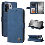 Custodia per telefono in pelle con bottone in metallo con albero della vita Skin Feel, For vivo Y31 5G 2025, For vivo Y400 5G, For vivo V60 5G Global, For vivo Y400 Pro 5G / V40e / iQOO Z9s