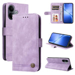 Custodia per telefono in pelle con bottone in metallo con albero della vita Skin Feel, For vivo Y500 Pro 5G, For vivo X300 Pro, For vivo X300, For vivo V60 Lite 4G / 5G