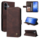 Custodia per telefono in pelle con bottone in metallo con albero della vita Skin Feel, For vivo Y500 Pro 5G, For vivo X300 Pro, For vivo X300, For vivo V60 Lite 4G / 5G