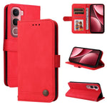 Custodia per telefono in pelle con bottone in metallo con albero della vita Skin Feel, For vivo Y31 5G 2025, For vivo Y400 5G, For vivo V60 5G Global, For vivo Y400 Pro 5G / V40e / iQOO Z9s