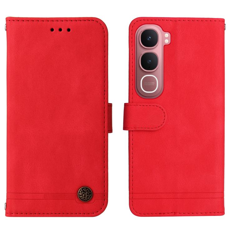Custodia per telefono in pelle con bottone in metallo con albero della vita Skin Feel, For vivo Y31 5G 2025, For vivo Y400 5G, For vivo V60 5G Global, For vivo Y400 Pro 5G / V40e / iQOO Z9s