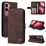 Custodia per telefono in pelle con bottone in metallo con albero della vita Skin Feel, For vivo Y31 5G 2025, For vivo Y400 5G, For vivo V60 5G Global, For vivo Y400 Pro 5G / V40e / iQOO Z9s