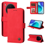 Custodia per telefono in pelle con bottone in metallo con albero della vita Skin Feel, For vivo Y500 Pro 5G, For vivo X300 Pro, For vivo X300, For vivo V60 Lite 4G / 5G