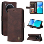 Custodia per telefono in pelle con bottone in metallo con albero della vita Skin Feel, For vivo Y500 Pro 5G, For vivo X300 Pro, For vivo X300, For vivo V60 Lite 4G / 5G