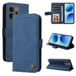 Custodia per telefono in pelle con bottone in metallo con albero della vita Skin Feel, For vivo Y600 Pro 5G, For vivo Y21 5G 2026 / vivo Y05 4G, For vivo V70 FE 5G, For vivo S50 5G / V70 5G