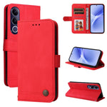 Custodia per telefono in pelle con bottone in metallo con albero della vita Skin Feel, For vivo Y600 Pro 5G, For vivo Y21 5G 2026 / vivo Y05 4G, For vivo V70 FE 5G, For vivo S50 5G / V70 5G