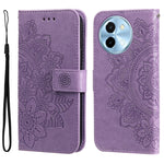 Custodia per telefono in pelle goffrata con fiori a 7 petali, For vivo Y300 Pro, For vivo Y28 4G Global, For vivo Y38 5G / T3x 5G Global, For vivo Y100 IDN / Y200e 5G Global