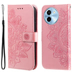 Custodia per telefono in pelle goffrata con fiori a 7 petali, For vivo Y300 Pro, For vivo Y28 4G Global, For vivo Y38 5G / T3x 5G Global, For vivo Y100 IDN / Y200e 5G Global