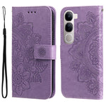 Custodia per telefono in pelle goffrata con fiori a 7 petali, For vivo X200, For vivo X200 Pro mini, For vivo X200 Pro, For vivo V40 Lite 4G / 5G IDN