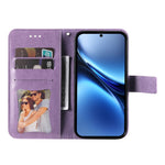 Custodia per telefono in pelle goffrata con fiori a 7 petali, For vivo X200, For vivo X200 Pro mini, For vivo X200 Pro, For vivo V40 Lite 4G / 5G IDN