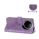 Custodia per telefono in pelle goffrata con fiori a 7 petali, For vivo Y300 Pro, For vivo Y28 4G Global, For vivo Y38 5G / T3x 5G Global, For vivo Y100 IDN / Y200e 5G Global