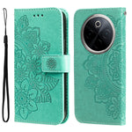 Custodia per telefono in pelle goffrata con fiori a 7 petali, For vivo Y300 Pro, For vivo Y28 4G Global, For vivo Y38 5G / T3x 5G Global, For vivo Y100 IDN / Y200e 5G Global