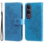 Custodia per telefono in pelle goffrata con fiori a 7 petali, For vivo V50 Lite 4G / 5G, For vivo Y39 5G / Y300i, For vivo Y29s 5G / Y04 4G, For vivo Y29 4G