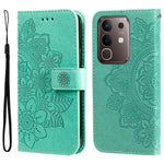 Custodia per telefono in pelle goffrata con fiori a 7 petali, For vivo V50 Lite 4G / 5G, For vivo Y39 5G / Y300i, For vivo Y29s 5G / Y04 4G, For vivo Y29 4G