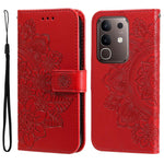 Custodia per telefono in pelle goffrata con fiori a 7 petali, For vivo V50 Lite 4G / 5G, For vivo Y39 5G / Y300i, For vivo Y29s 5G / Y04 4G, For vivo Y29 4G