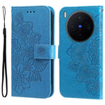 Custodia per telefono in pelle goffrata con fiori a 7 petali, For vivo Y500 Pro 5G, For vivo X300 Pro, For vivo X300, For vivo V60 Lite 4G / 5G