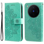 Custodia per telefono in pelle goffrata con fiori a 7 petali, For vivo Y500 Pro 5G, For vivo X300 Pro, For vivo X300, For vivo V60 Lite 4G / 5G