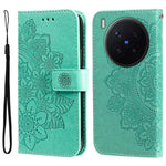 Custodia per telefono in pelle goffrata con fiori a 7 petali, For vivo Y500 Pro 5G, For vivo X300 Pro, For vivo X300, For vivo V60 Lite 4G / 5G