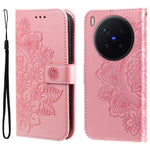 Custodia per telefono in pelle goffrata con fiori a 7 petali, For vivo Y500 Pro 5G, For vivo X300 Pro, For vivo X300, For vivo V60 Lite 4G / 5G
