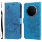 Custodia per telefono in pelle goffrata con fiori a 7 petali, For vivo Y500 Pro 5G, For vivo X300 Pro, For vivo X300, For vivo V60 Lite 4G / 5G