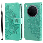 Custodia per telefono in pelle goffrata con fiori a 7 petali, For vivo Y500 Pro 5G, For vivo X300 Pro, For vivo X300, For vivo V60 Lite 4G / 5G