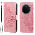 Custodia per telefono in pelle goffrata con fiori a 7 petali, For vivo Y500 Pro 5G, For vivo X300 Pro, For vivo X300, For vivo V60 Lite 4G / 5G