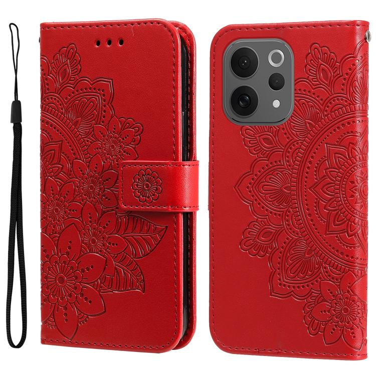 Custodia per telefono in pelle goffrata con fiori a 7 petali, For vivo Y600 Pro 5G, For vivo Y21 5G 2026 / vivo Y05 4G, For vivo V70 FE 5G, For vivo S50 5G / V70 5G